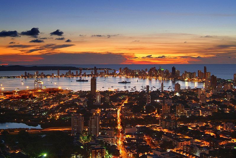 Cartagena, Colombia by nightfall