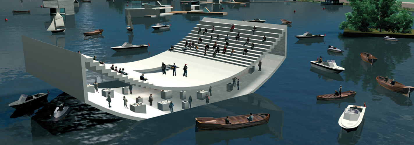 Pampus Harbour floating settlement public space