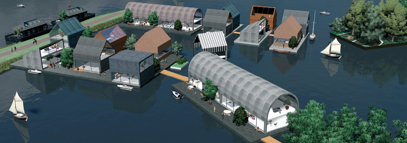 Pampus Harbour floating settlement shops